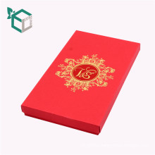 Top Cardboard Folding Box red color book shaped Wine Packaging for Bottle